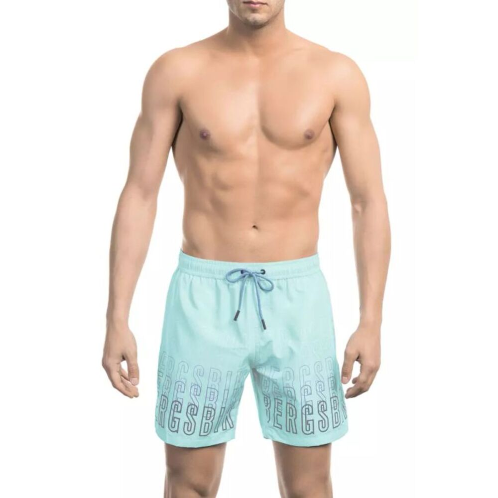 Bikkembergs Light Blue Polyester Men Swim Men's Short